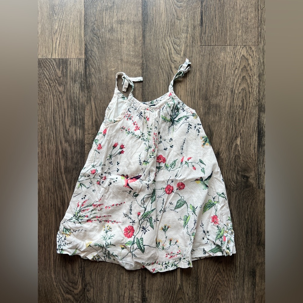 GAP Toddler Floral Dress with Red and Green Accents